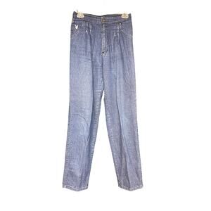Vintage Playboy Playmate Striped High-Waisted Jeans - Size 9/10 - 100% Cotton